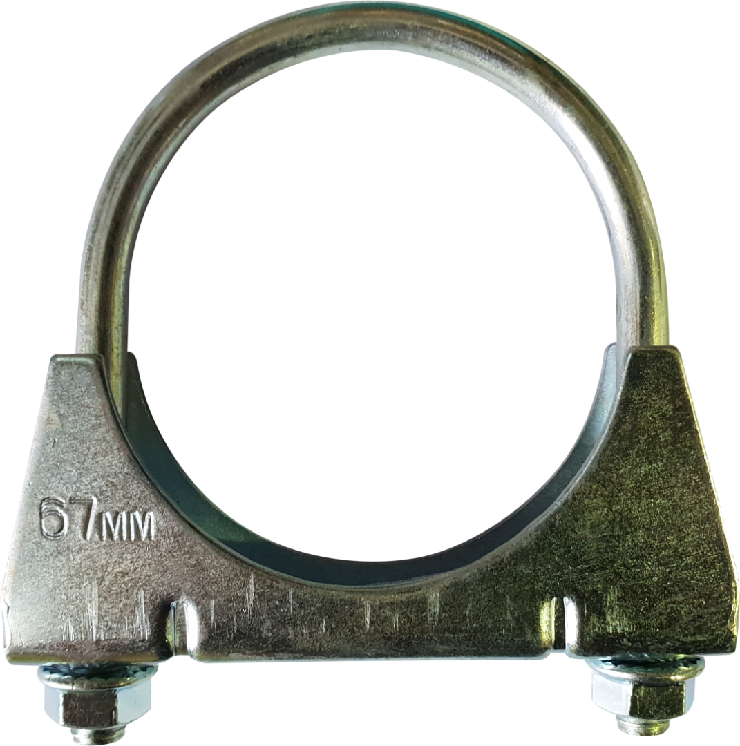 U-Bolt Clamp Zinc Plated, Suits 2 5/8in (67mm) OD Flare, On 2 1/2in (63.5mm) OD Tube